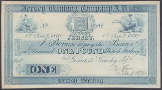 Jersey 1 Pound, 1870 obverse