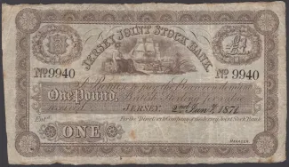 Jersey 1 Pound, 1871 obverse