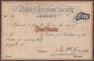 Jersey 5 Pounds, 1870-1879 obverse