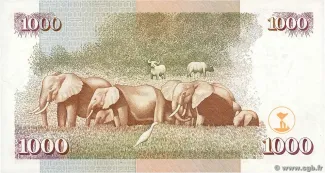Kenya 1.000 Shillings, 1994-1995 reverse