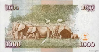 Kenya 1.000 Shillings, 1997-2002 reverse