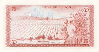 Kenya 5 Shillings, 1978 reverse