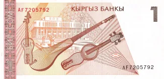Kyrgyzstan 1 Som, 1994 reverse