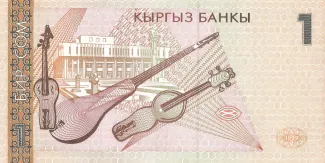 Kyrgyzstan 1 Som, 1999 reverse