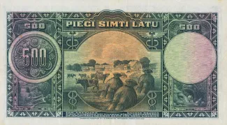 Latvia 500 Latu, 1929 reverse