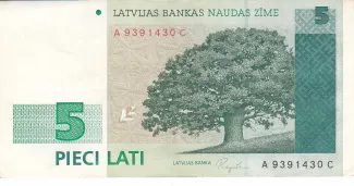 Latvia 5 Lati, 1992 image