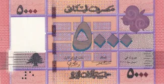 Lebanon 5.000 Livres, 2012-2022 obverse