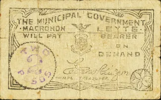 Leyte 2 Pesos, 1941-1945 obverse