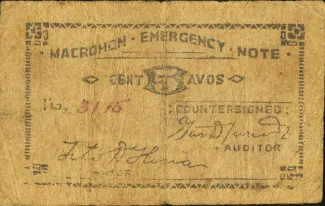 Leyte 5 Centavos, 1941-1945 reverse