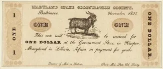 Liberia 1 Dollars, 1837