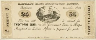 Liberia 25 Cents, 1837