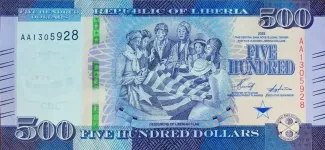 Liberia 500 Dollars, 2022-2024 obverse