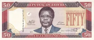 Liberia 50 Dollars, 2003-2011 obverse