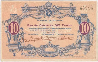 Liège (Stembert) 10 Francs, 1914 obverse