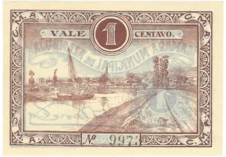 Lisboa, District of 1 Centavos, 1921 reverse