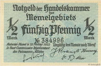 Lithuania 1/2 Mark, 1922 obverse