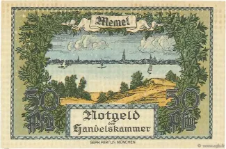 Lithuania 1/2 Mark, 1922 reverse