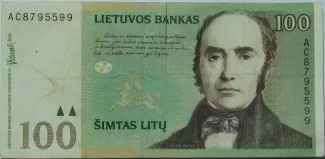 Lithuania 100 Litu, 2000 obverse