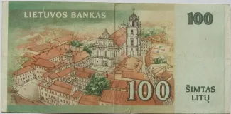 Lithuania 100 Litu, 2000 reverse