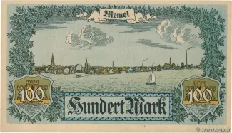 Lithuania 100 Mark, 1922 reverse