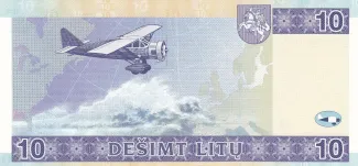 Lithuania 10 Litu, 2001 reverse