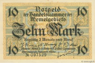 Lithuania 10 Mark, 1922 obverse
