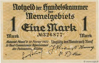 Lithuania 1 Mark, 1922 obverse