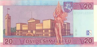 Lithuania 20 Litu, 2007 reverse