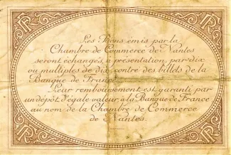 Loire-Atlantique, Department of 1 Franc, reverse