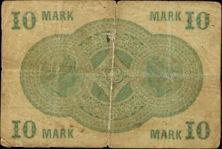 Luxembourg 10 Mark, 1876 reverse