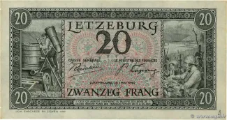 Luxembourg 20 Francs, 1940 P-41 obverse