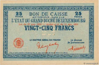 Luxembourg 25 Francs, 1918 image