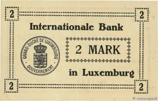 Luxembourg 2 Mark, 1914 P-7 reverse