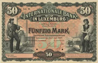 Luxembourg 50 Mark, 1900 obverse