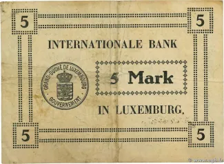 Luxembourg 5 Mark, 1914 P-8 reverse