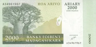 Madagascar 2.000 Ariary / 10000 Francs, 2003-2007 obverse