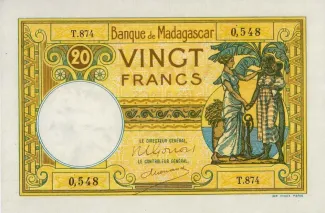 Madagascar 20 Francs, 1947 image