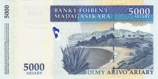 Madagascar 5,000 Ariary, 2008 P-94 reverse