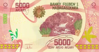 Madagascar 5.000 Ariary, 2017-2022 obverse