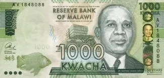 Malawi 1,000 Kwacha, 2014 P-68 obverse