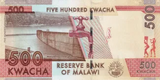 Malawi 500 Kwacha, 2014-2021 reverse