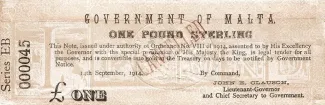 Malta 1 Pound, 1914 image