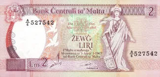 Malta 2 Liri, 1989 obverse