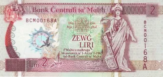 Malta 2 Liri, 2000 P-49 obverse