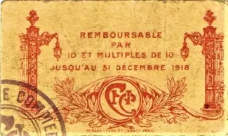 Meurthe-et-Moselle, Department of 25 Centimes, 1918 reverse