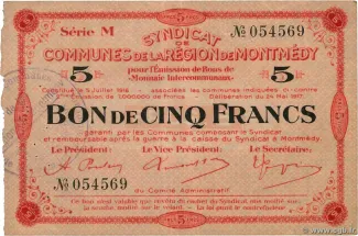 Meuse, Department of 5 Francs, 1917 image