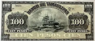 Mexican States 100 Pesos  1914, 1902-1914 obverse