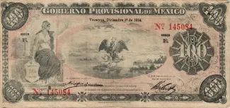 Mexican States 100 Pesos, 1914 obverse