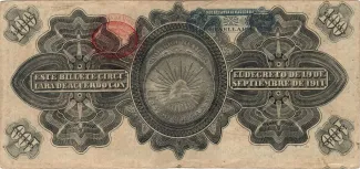 Mexican States 100 Pesos, 1914 reverse