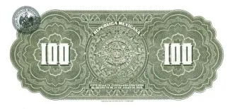 Mexican States 100 Pesos, 1915 reverse